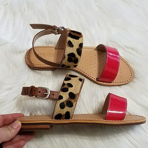 geox red sandals